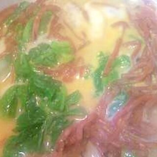 春の味わい♪菜の花とつくしのたまごとじ